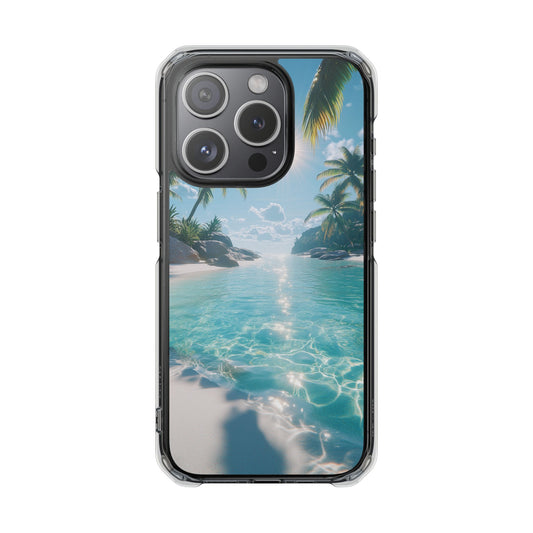 Tropical Paradise Magnetic Clear Impact iPhone Case
