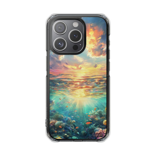 Shimmering Coral Reef Magnetic Clear Impact iPhone Case