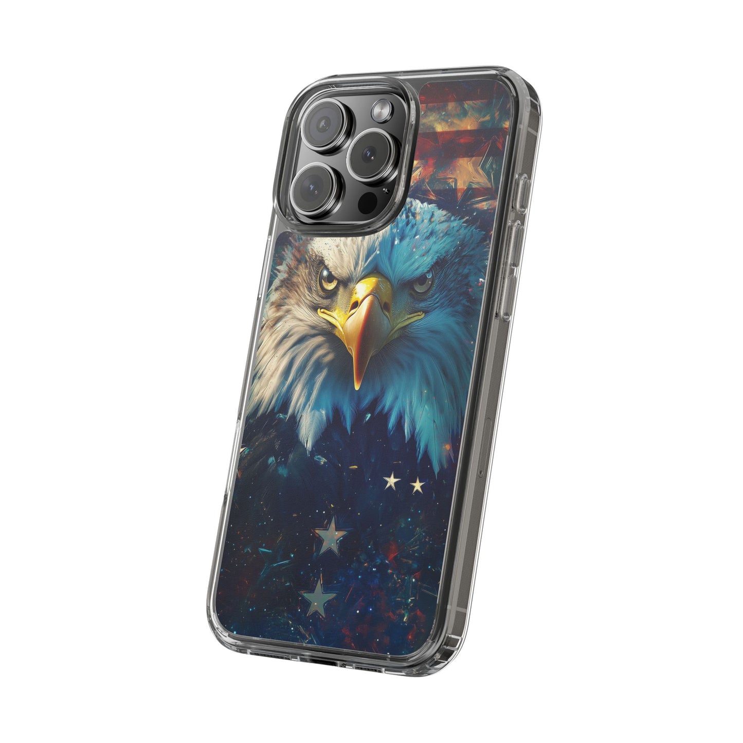 USA Eagle Design Clear Phone Case - Patriotic and Stylish