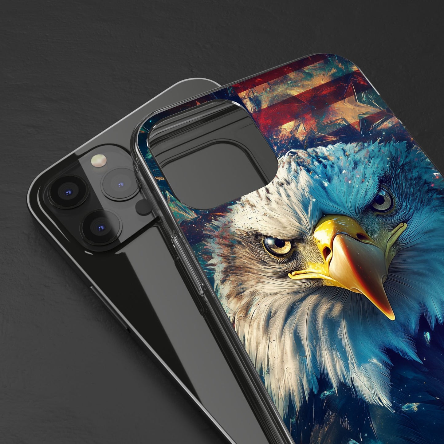 USA Eagle Design Clear Phone Case - Patriotic and Stylish