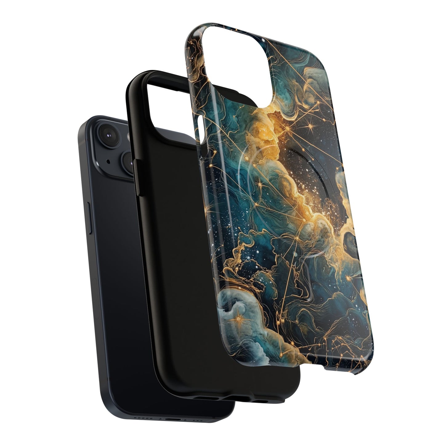 Cosmic Tough Magnetic iPhone Case - Nebula Design, Durable Protection