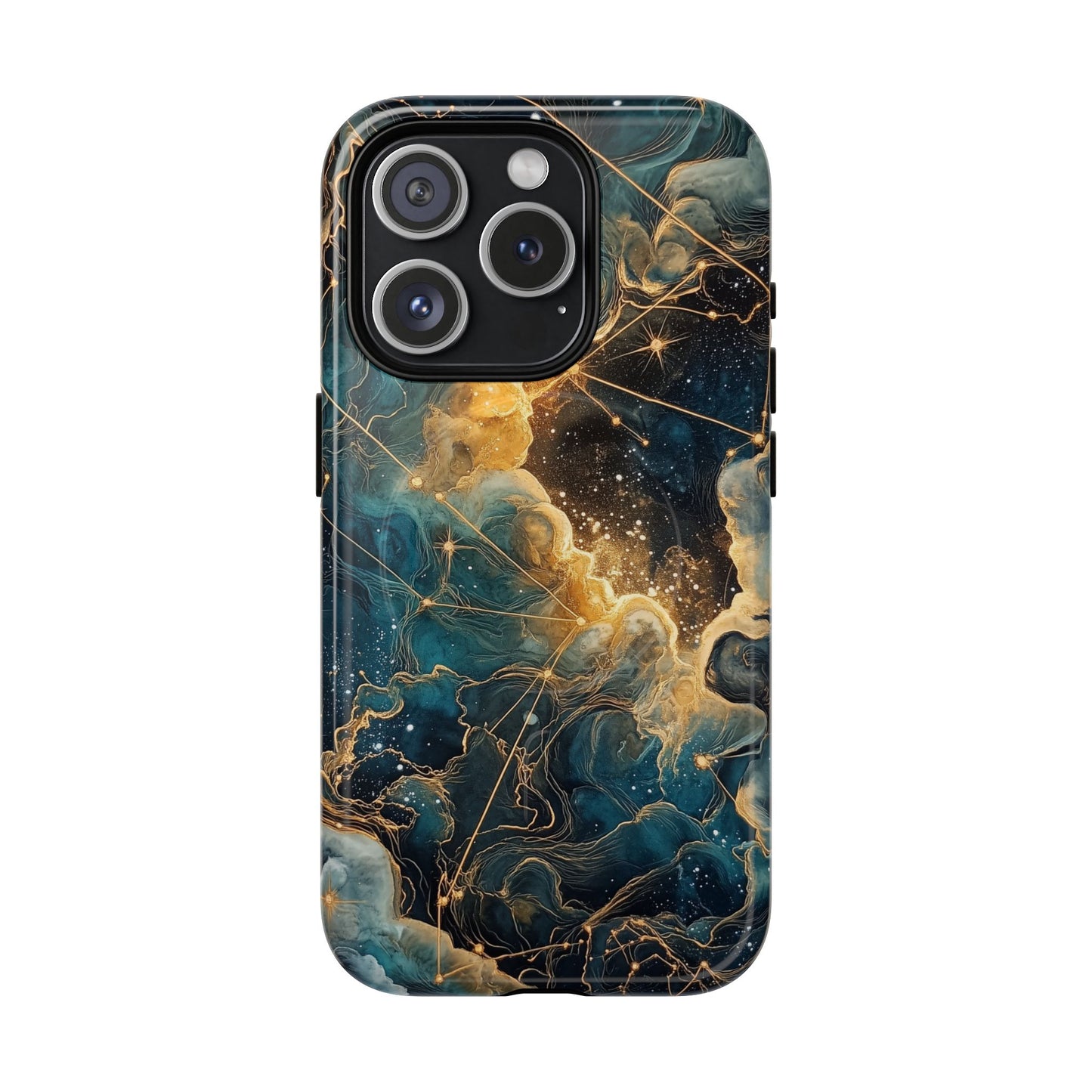 Cosmic Tough Magnetic iPhone Case - Nebula Design, Durable Protection