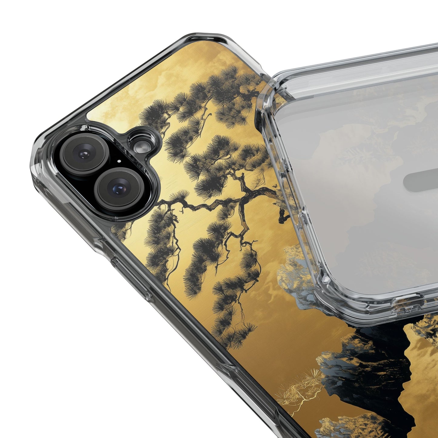 Golden Cascade Peaks Clear Impact iPhone Case
