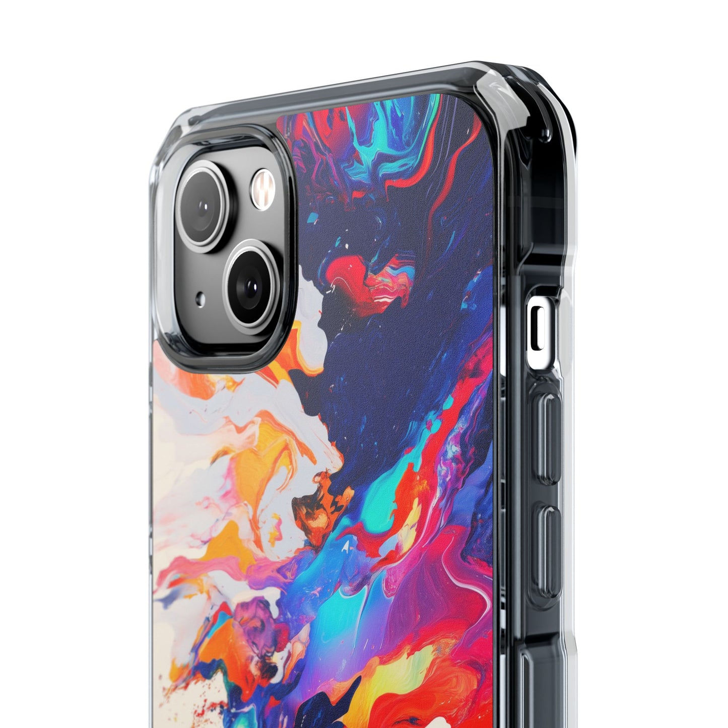 Vibrant Colorful Abstract Phone Case – Magnetic Clear Case for Bold & Stylish Protection