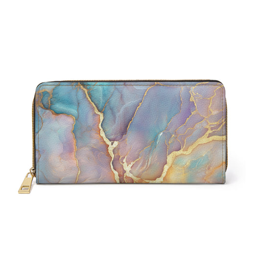 Cracked Gold Infused Marble – Elegant Phone Clutch Wallet for Fashion Lovers