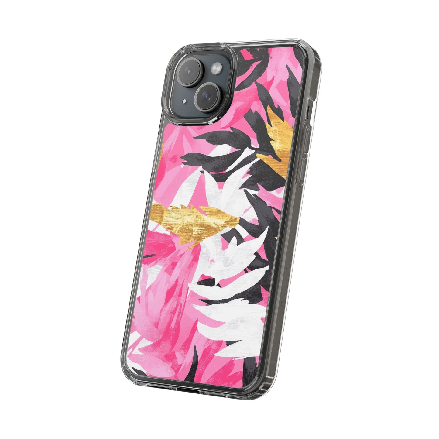 Floral Clear iPhone Case - Stylish Protection with Colorful Design