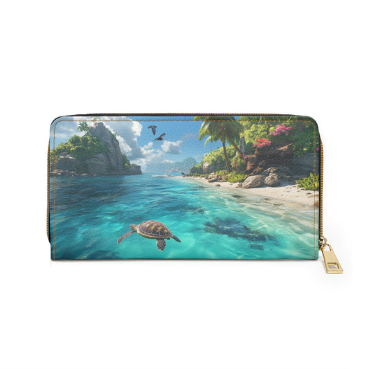 Tropical Turtle Cell Phone Clutch Wallet
