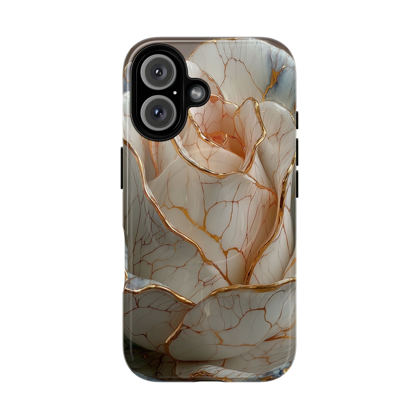 Elegant Rose iPhone Case - Tough Magnetic Design for Stylish Protection