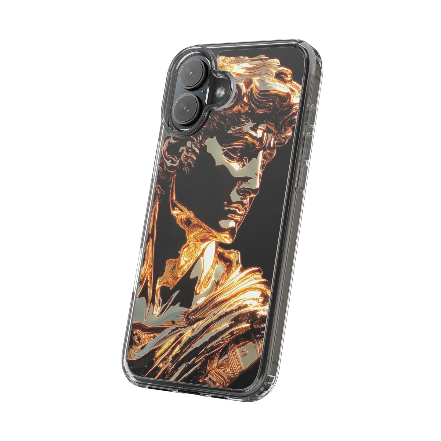 Gold David Sculpture Phone Case – Renaissance Inspired Luxury Art Design