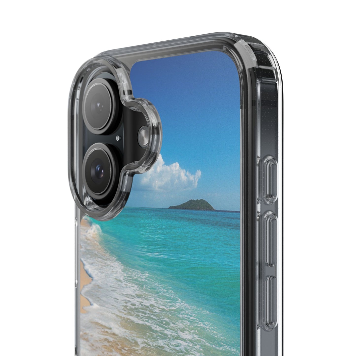 Beach Paradise Clear iPhone Case - Summer Vibe Ocean Design