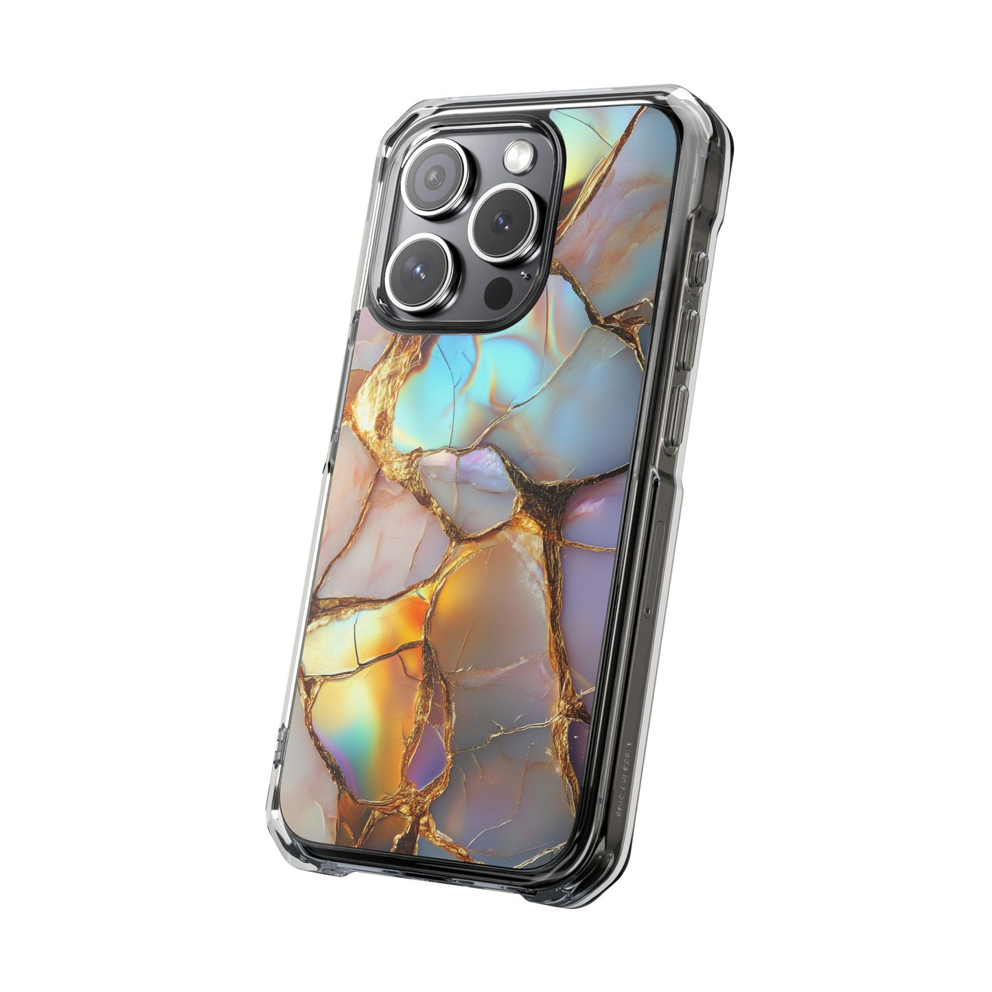 Elegant Iridescent Gold Marble iPhone Case
