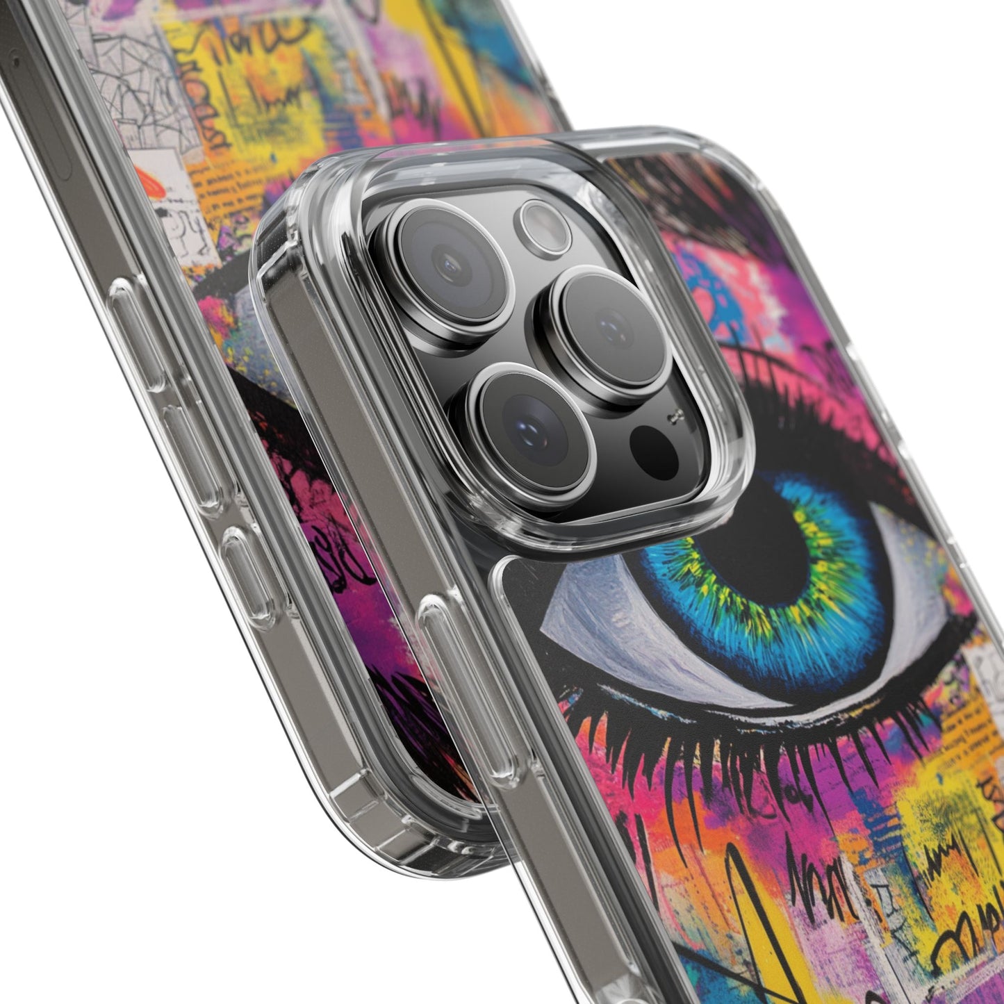 Vibrant Eye Art Clear iPhone Case - Stylish Protection for Trendsetters