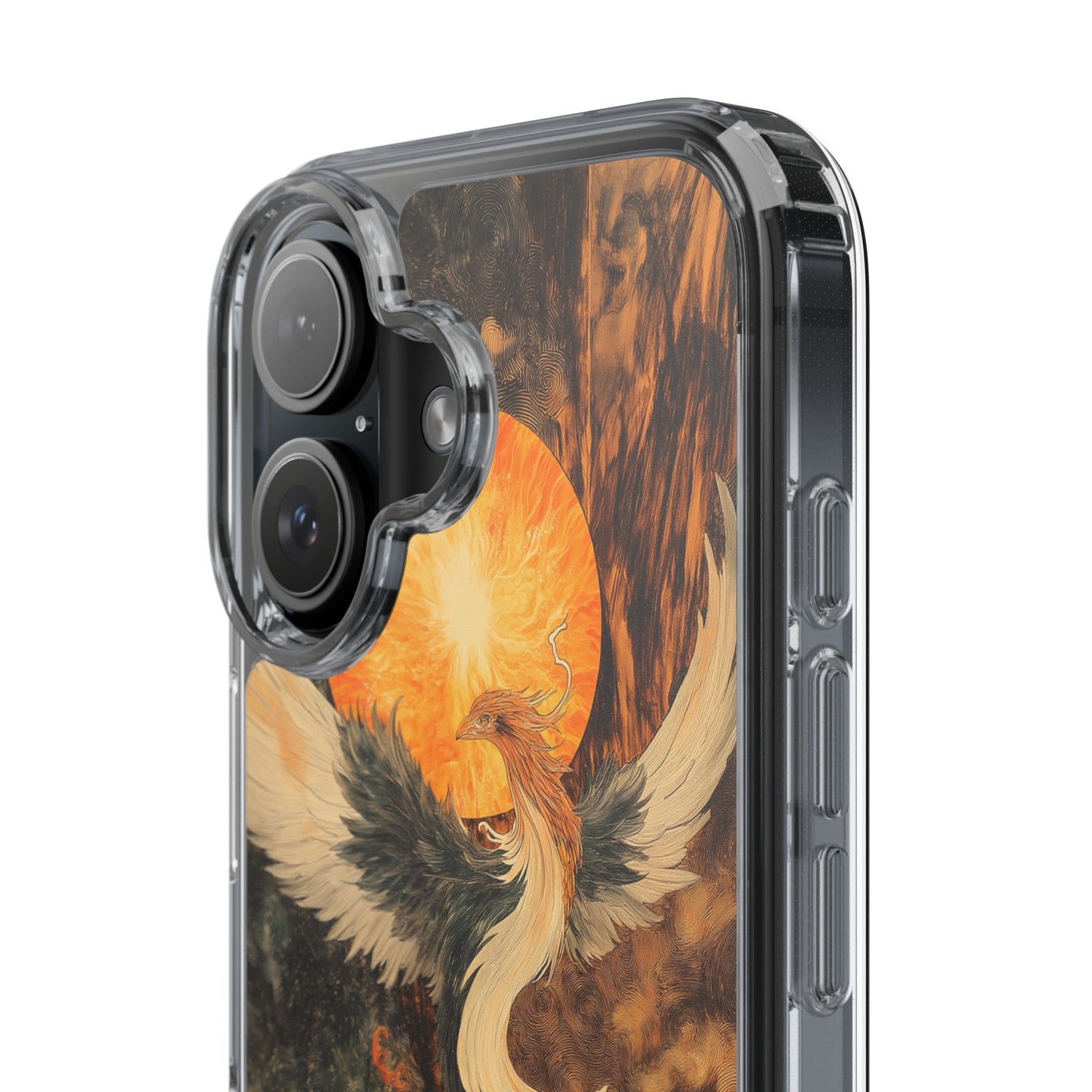 Phoenix Fire Clear iPhone Case - Artistic Protection for Creative Souls