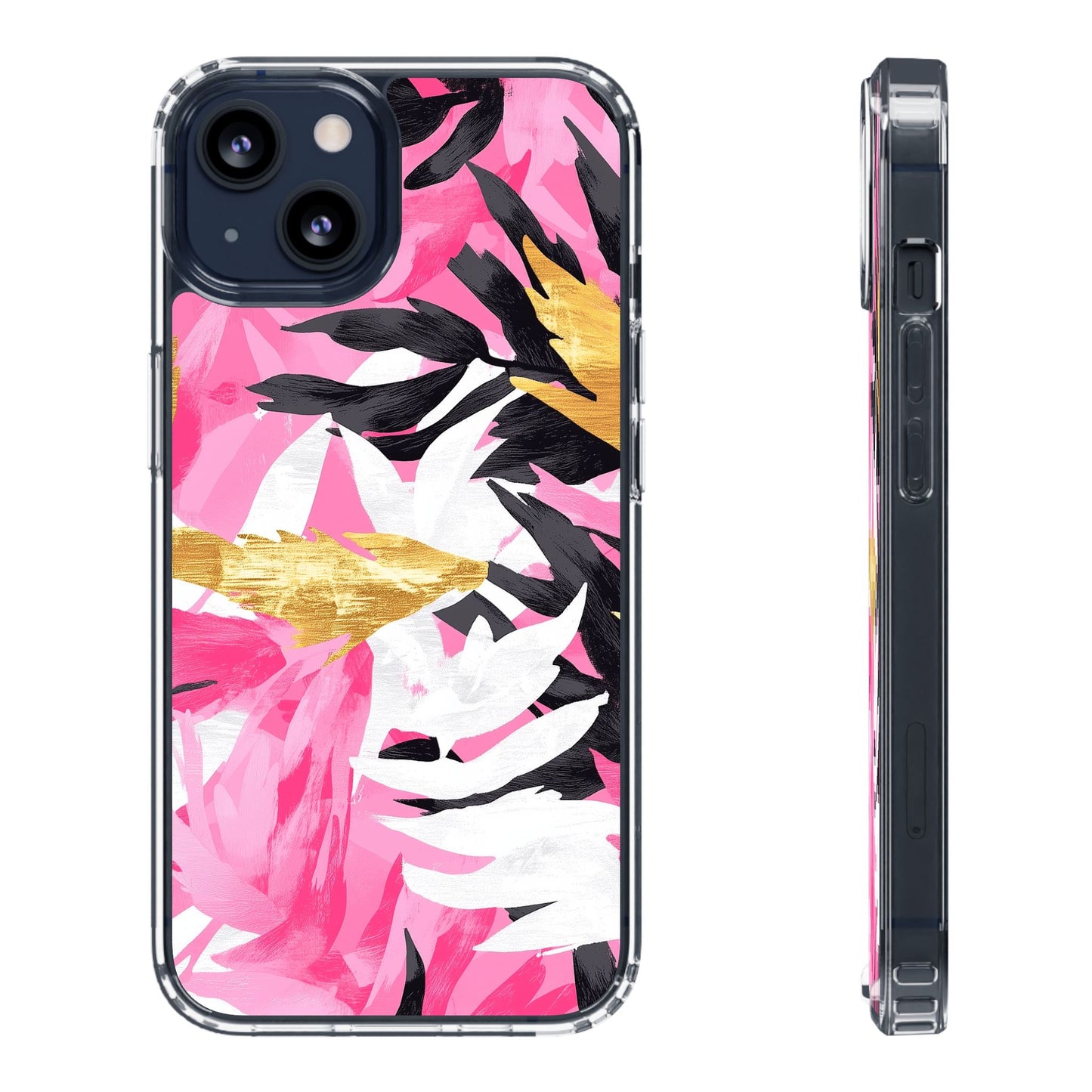 Floral Clear iPhone Case - Stylish Protection with Colorful Design