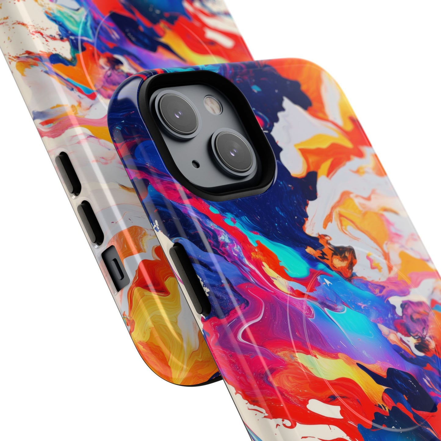 Vibrant Tough Magnetic Case - Color Splash Design for iPhone