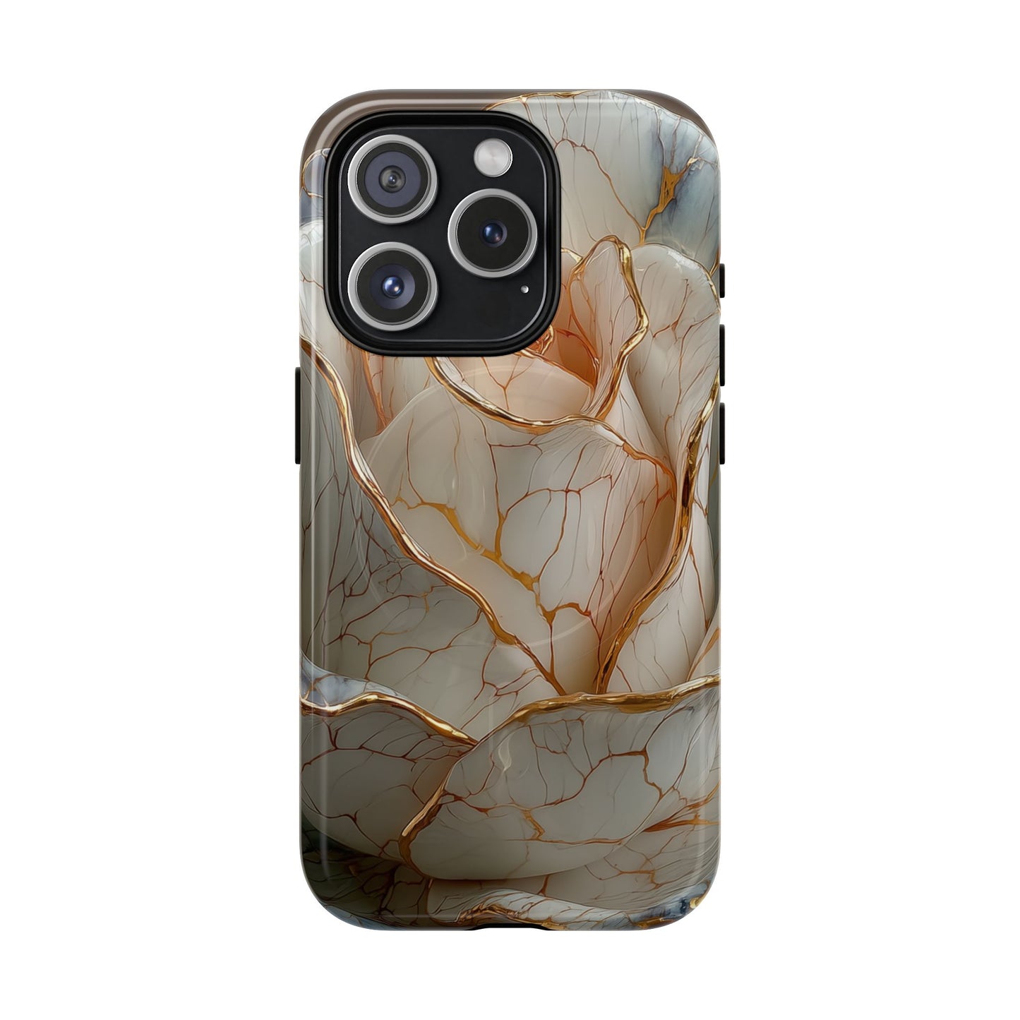 Elegant Rose iPhone Case - Tough Magnetic Design for Stylish Protection