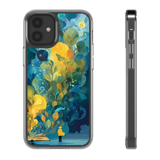 Artistic Reader Clear Phone Case - Design for Creative Souls