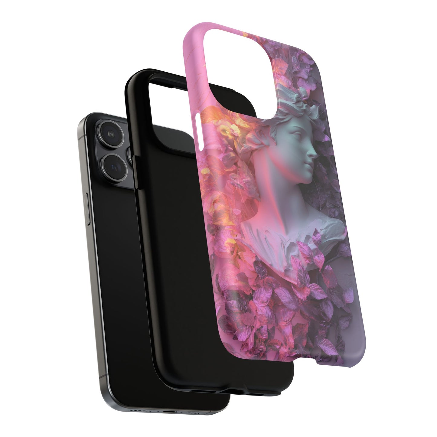 Artistic Tough Magnetic iPhone Case - Floral Goddess Design