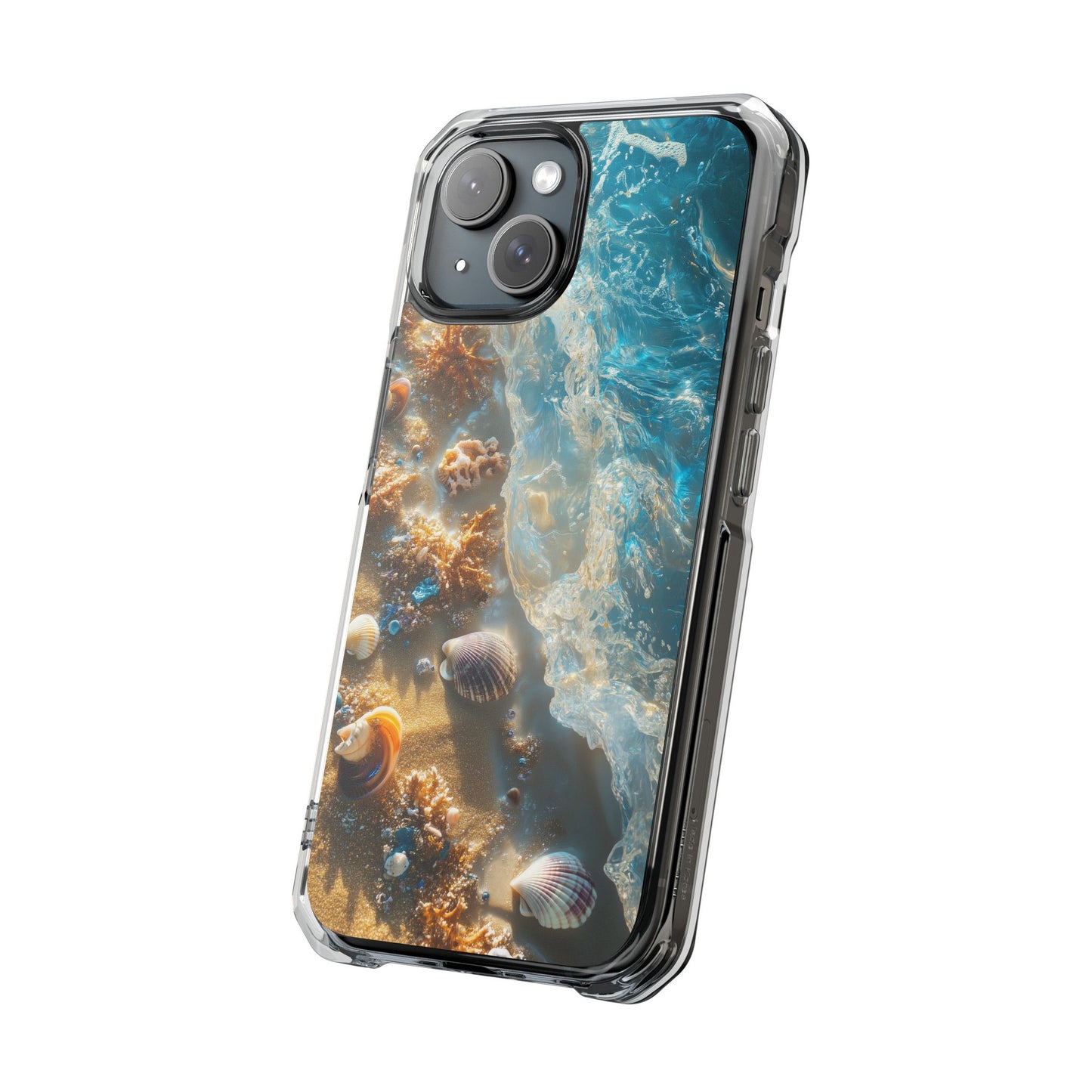 Aqua Seashell Serenity iPhone Case
