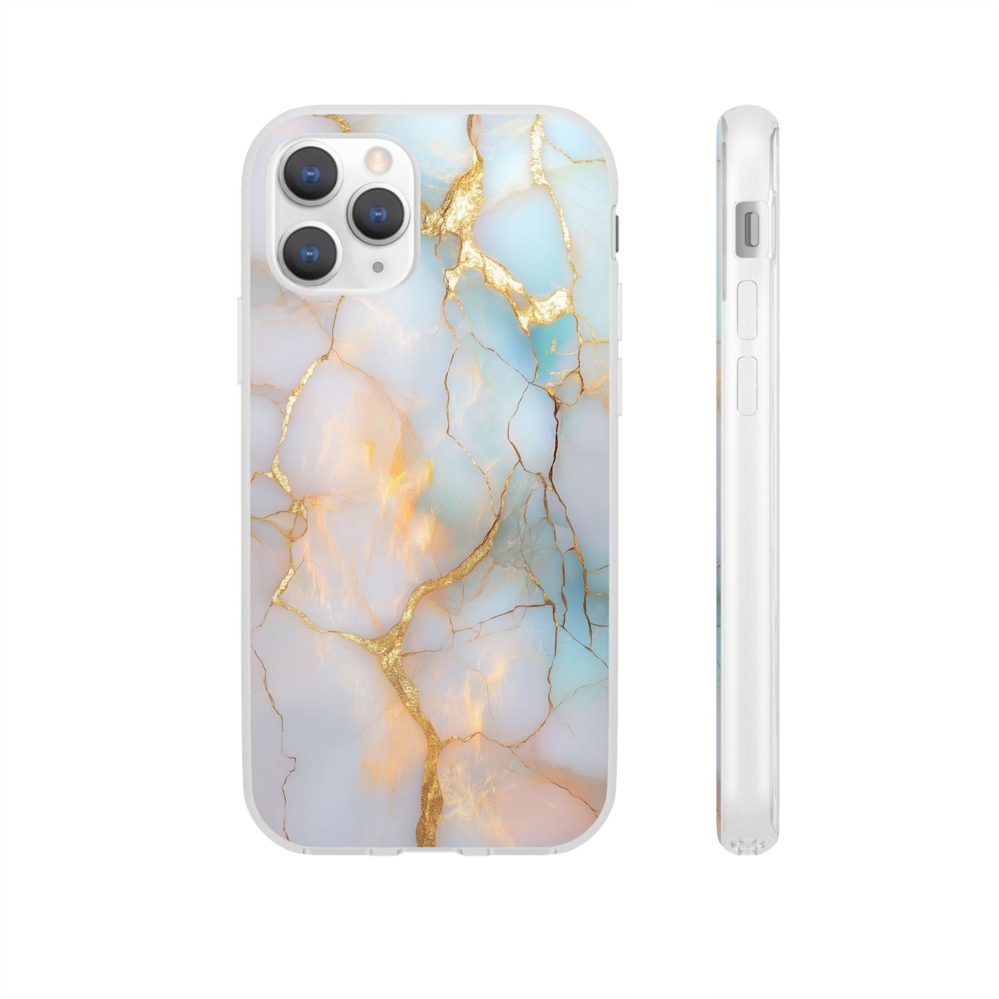 Iridescent Gold Fractured iPhone Flexi Case