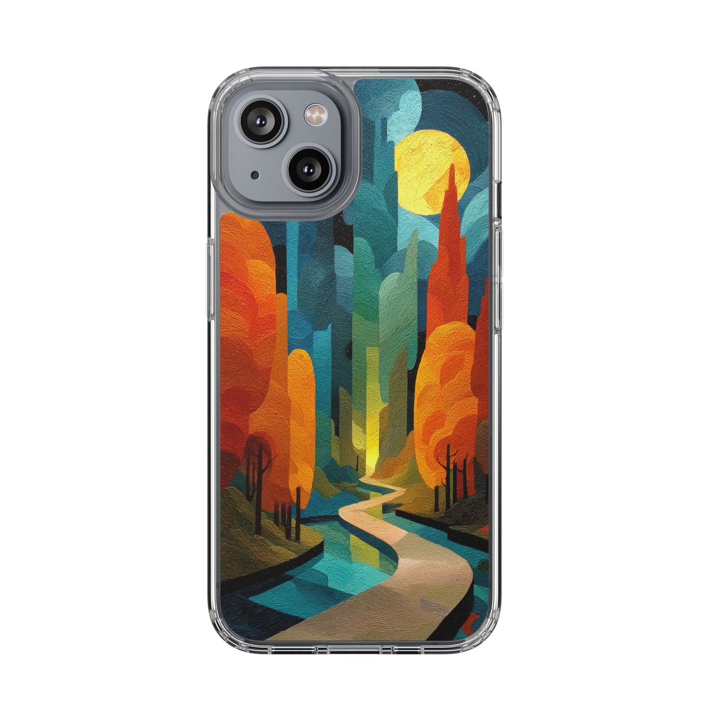 Vibrant Deep Art Landscape Phone Case - Clear Protective Cover for Nature Lovers