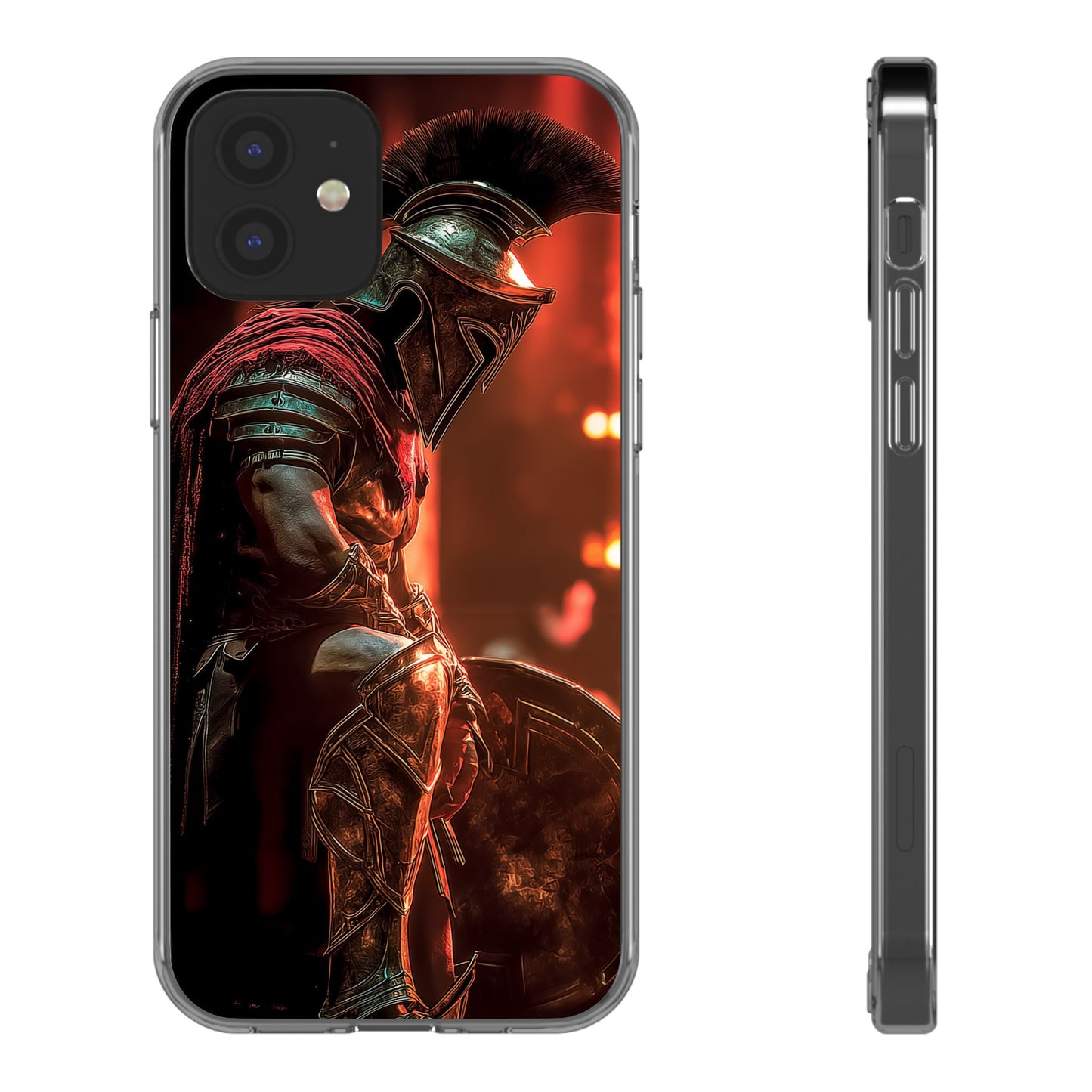 Leonidas Edition Spartan Warrior iPhone Case – Rugged Clear Protection with Bold Battle Inspired Design
