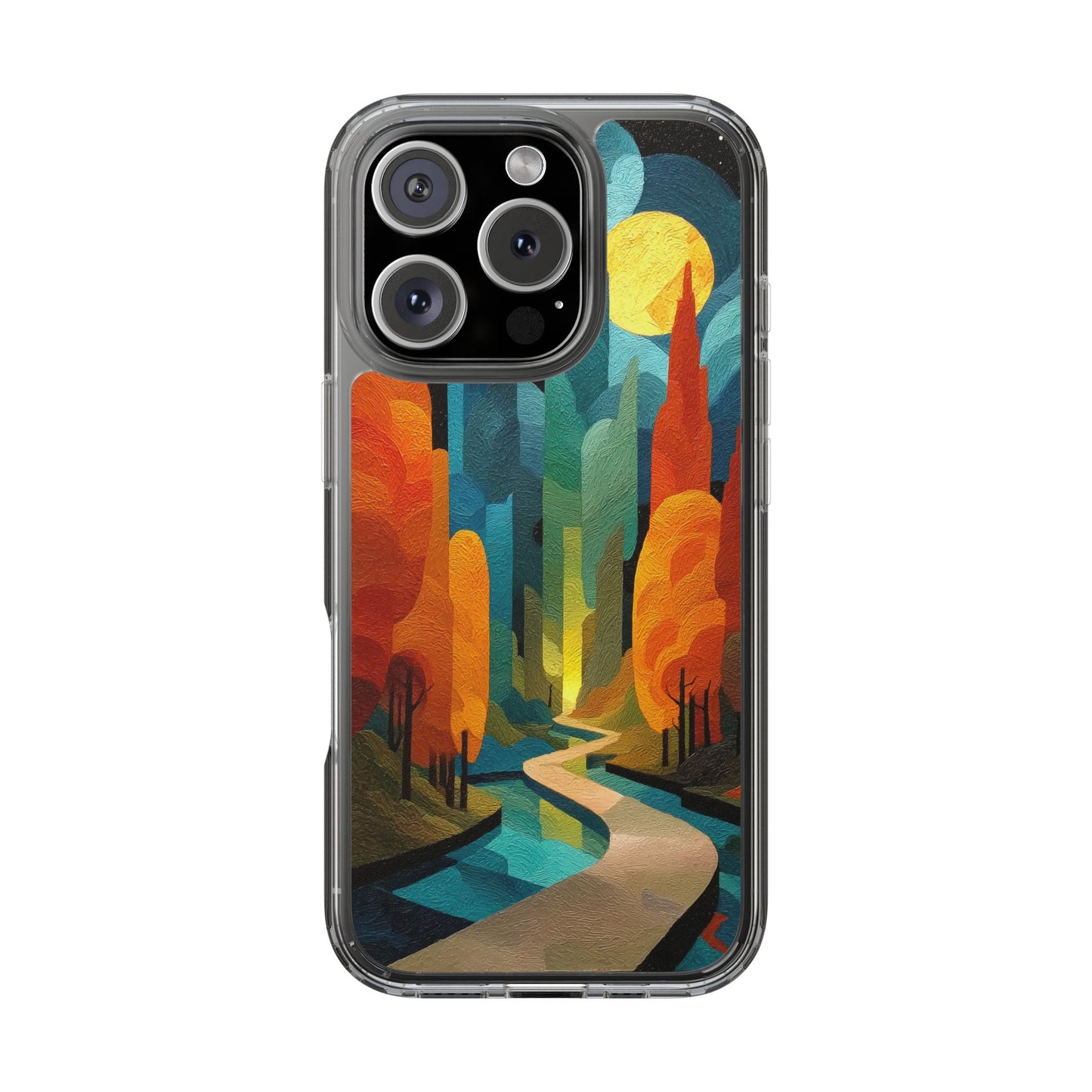 Vibrant Deep Art Landscape Phone Case - Clear Protective Cover for Nature Lovers