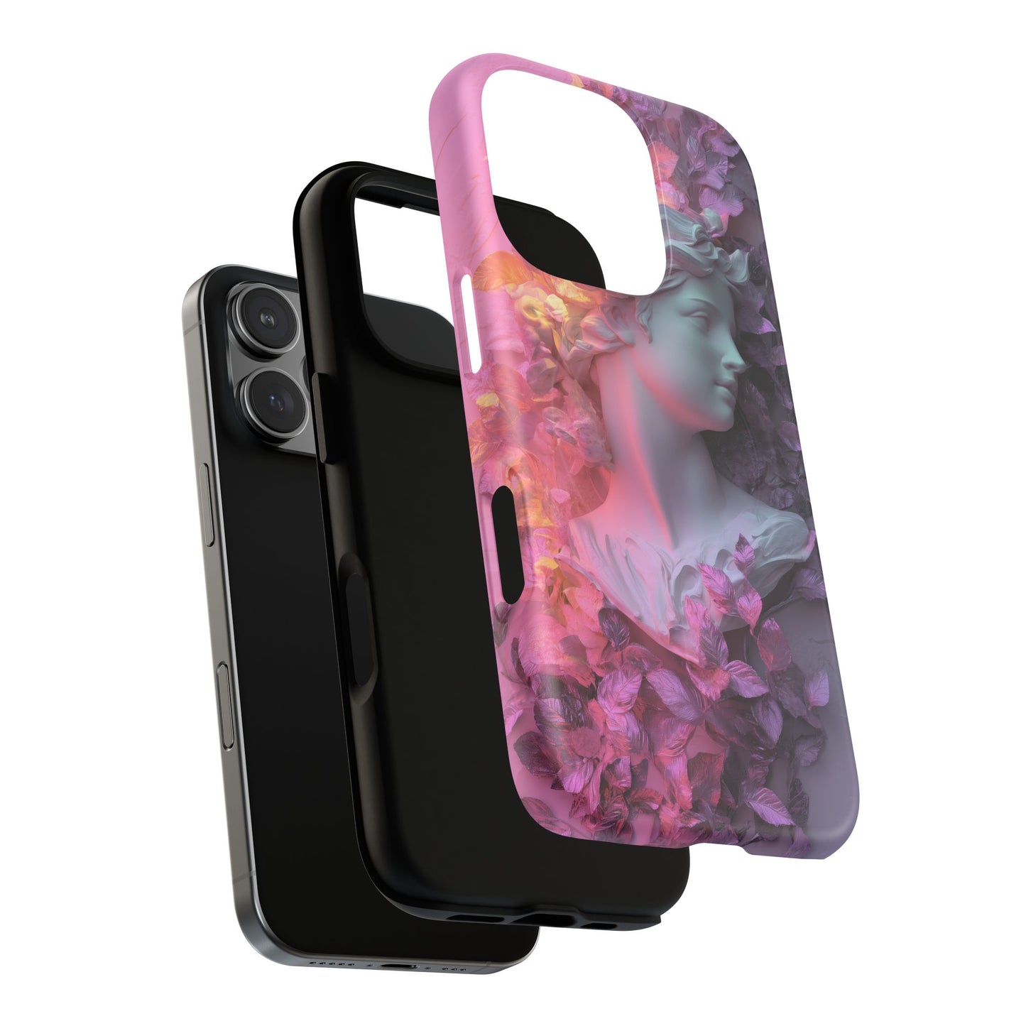 Artistic Tough Magnetic iPhone Case - Floral Goddess Design