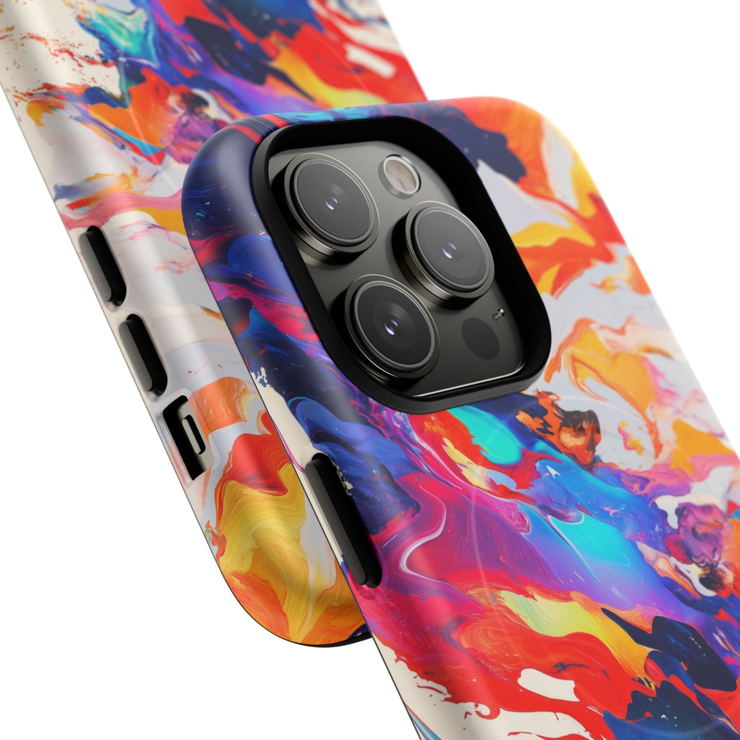 Vibrant Tough Magnetic Case - Color Splash Design for iPhone