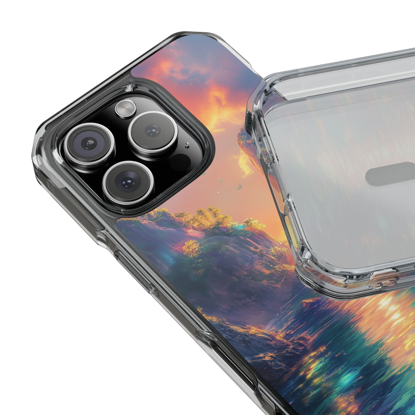 Iridescent Island Wave Magnetic Clear iPhone Case