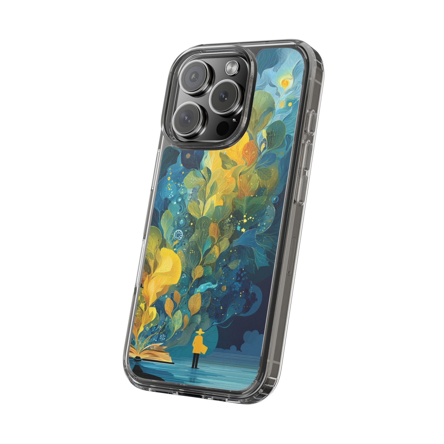 Artistic Reader Clear Phone Case - Design for Creative Souls