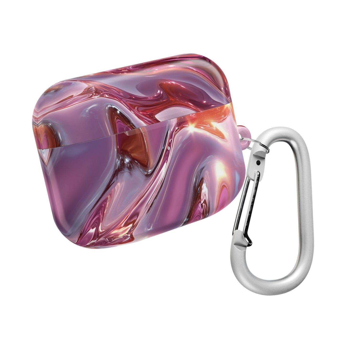 Pink Metallic Wave AirPod Case