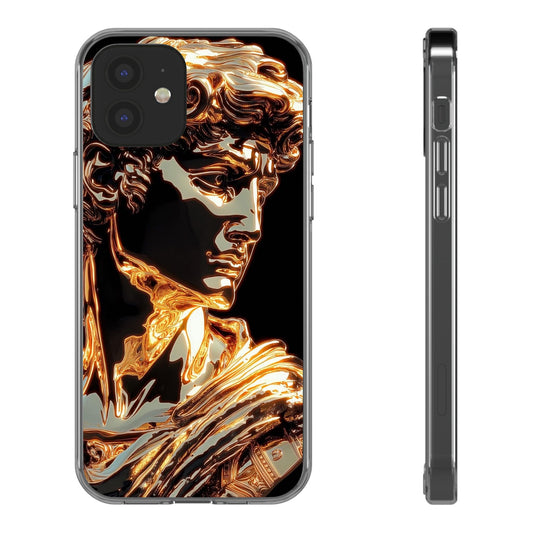 Gold David Sculpture Phone Case – Renaissance Inspired Luxury Art Design
