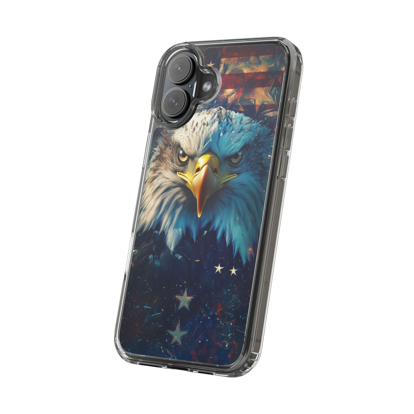 USA Eagle Design Clear Phone Case - Patriotic and Stylish
