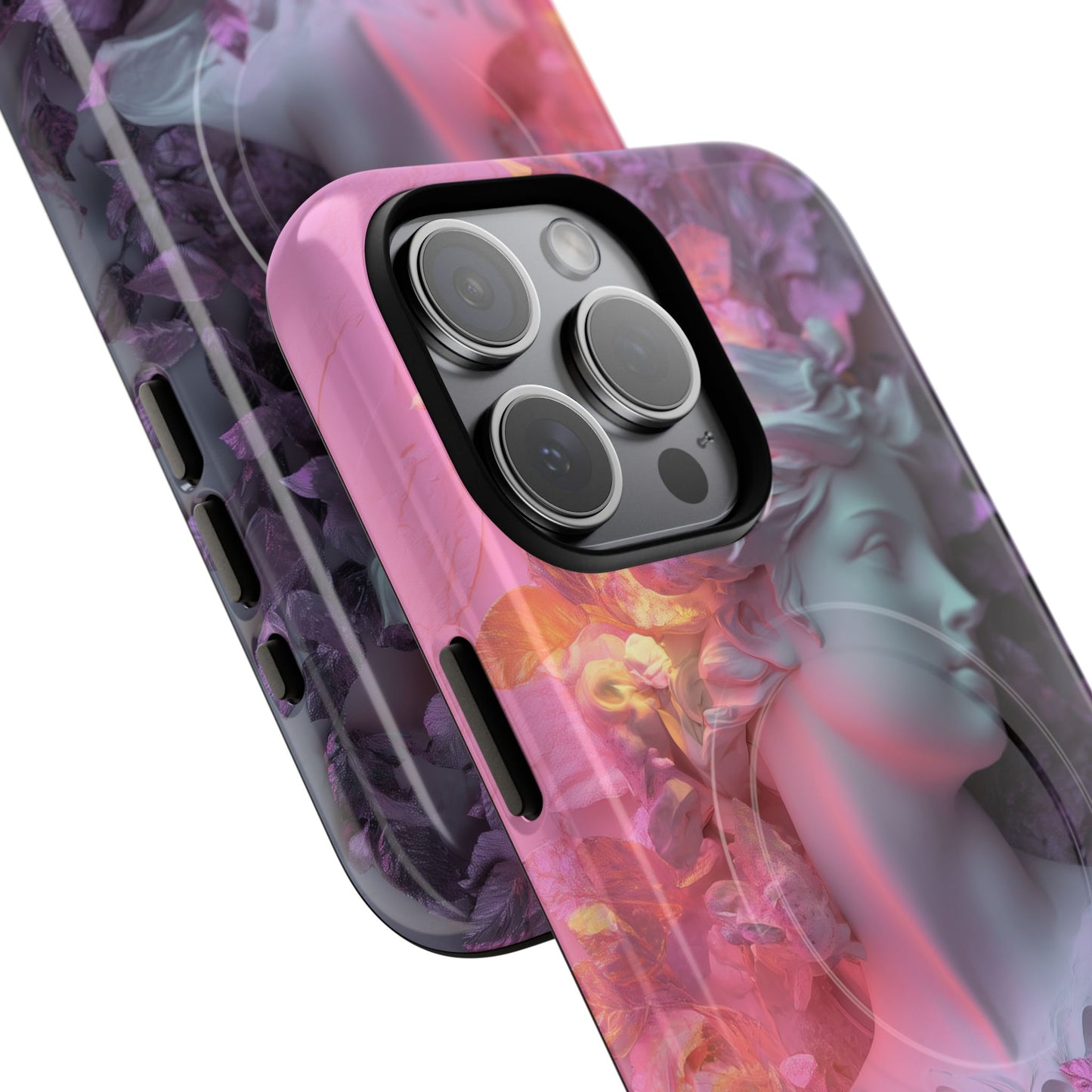 Artistic Tough Magnetic iPhone Case - Floral Goddess Design