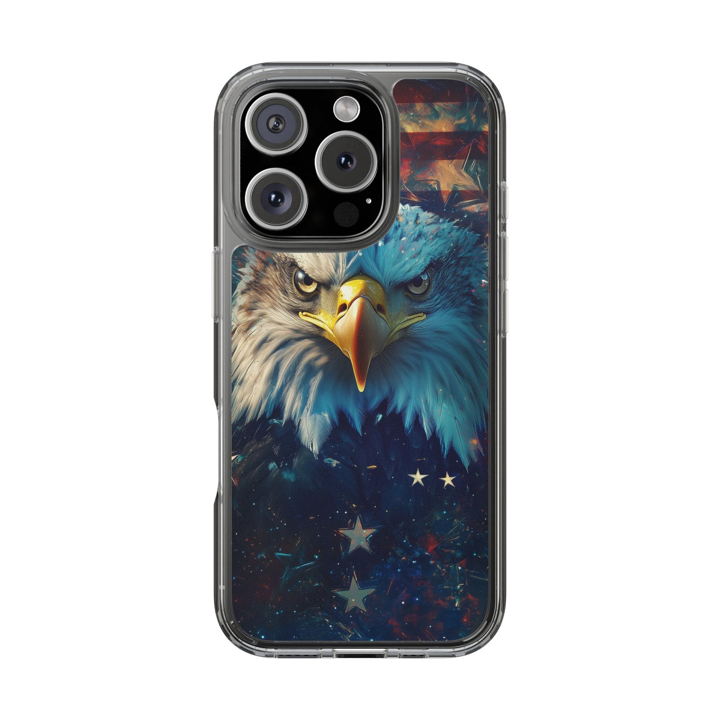 USA Eagle Design Clear Phone Case - Patriotic and Stylish