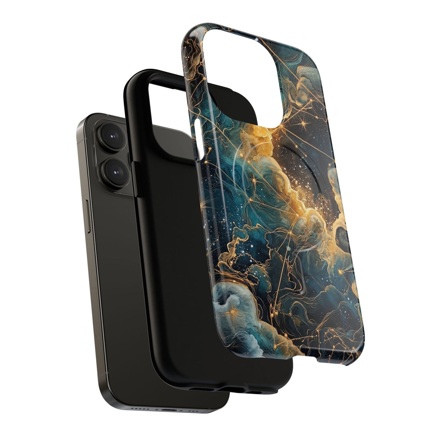 Cosmic Tough Magnetic iPhone Case - Nebula Design, Durable Protection