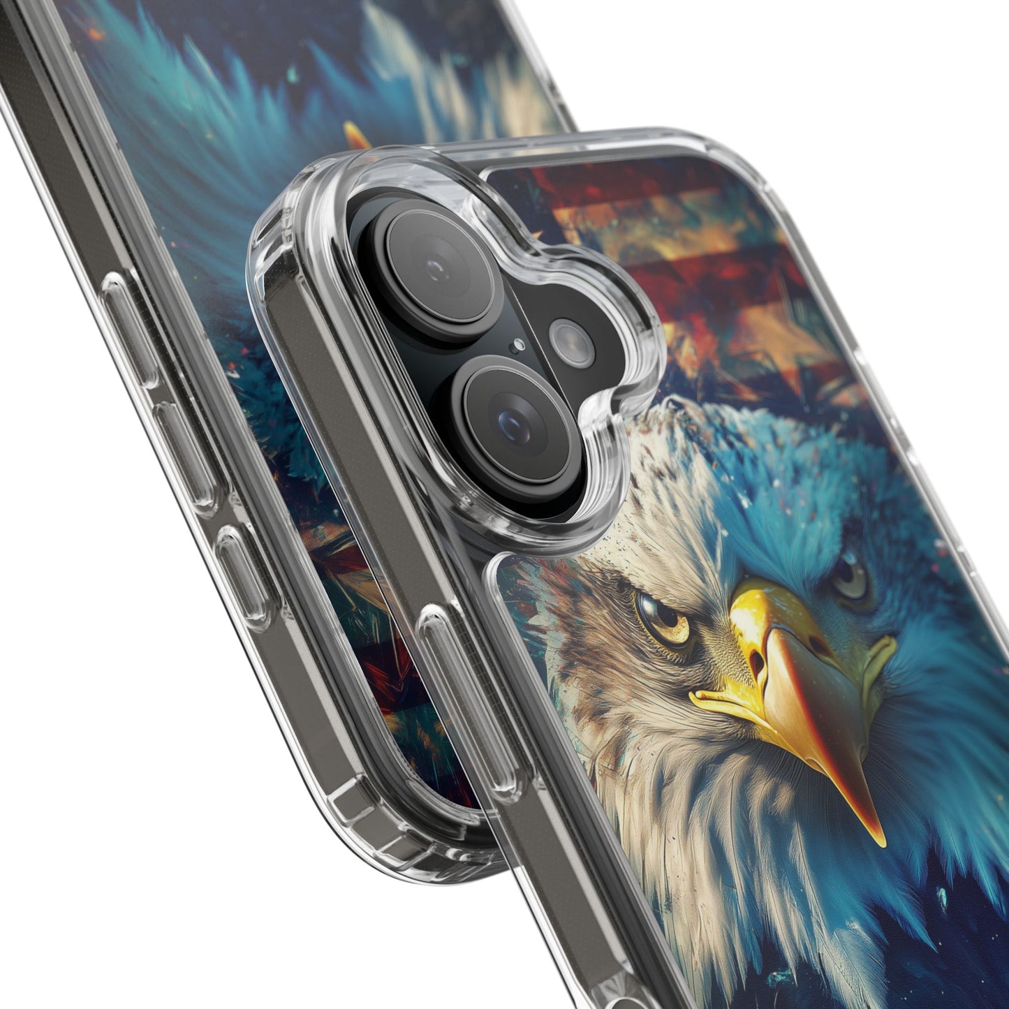 USA Eagle Design Clear Phone Case - Patriotic and Stylish
