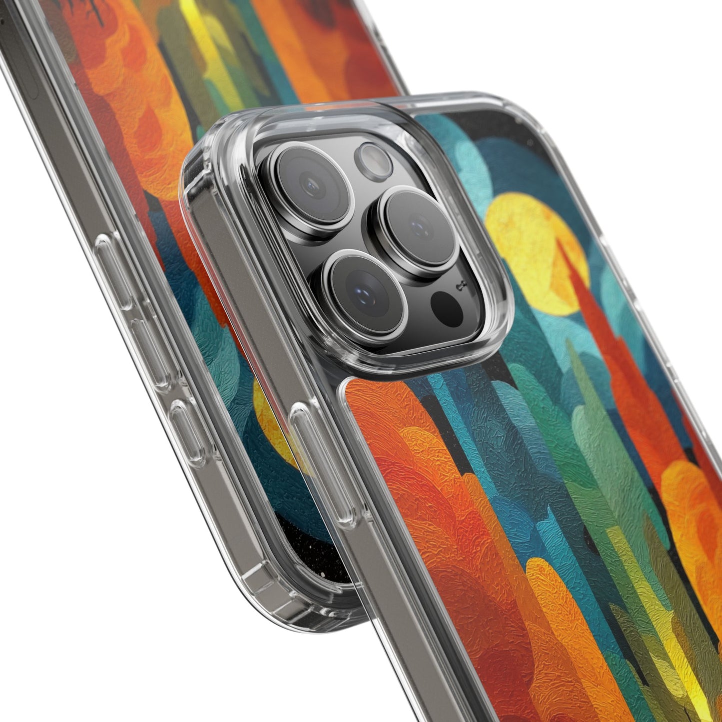 Vibrant Deep Art Landscape Phone Case - Clear Protective Cover for Nature Lovers