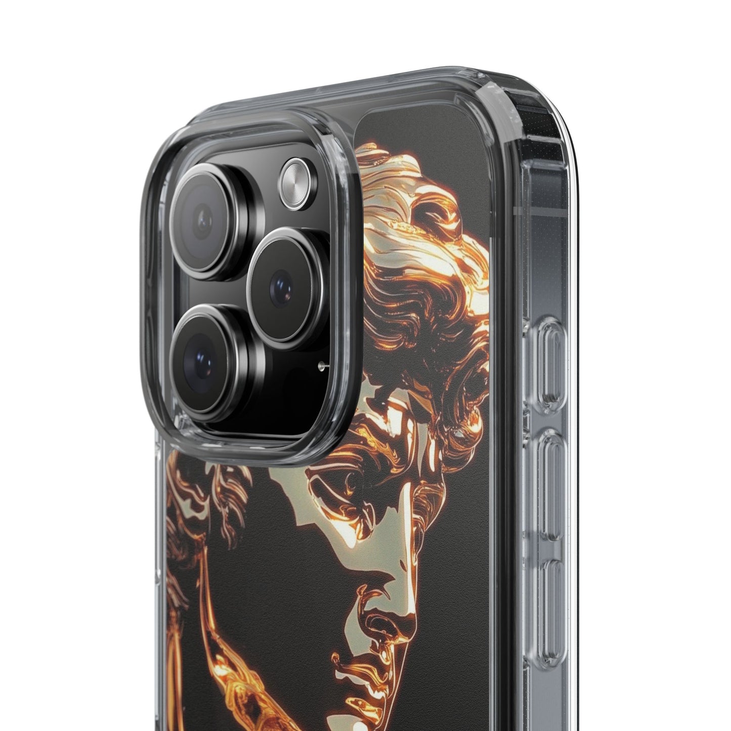 Gold David Sculpture Phone Case – Renaissance Inspired Luxury Art Design