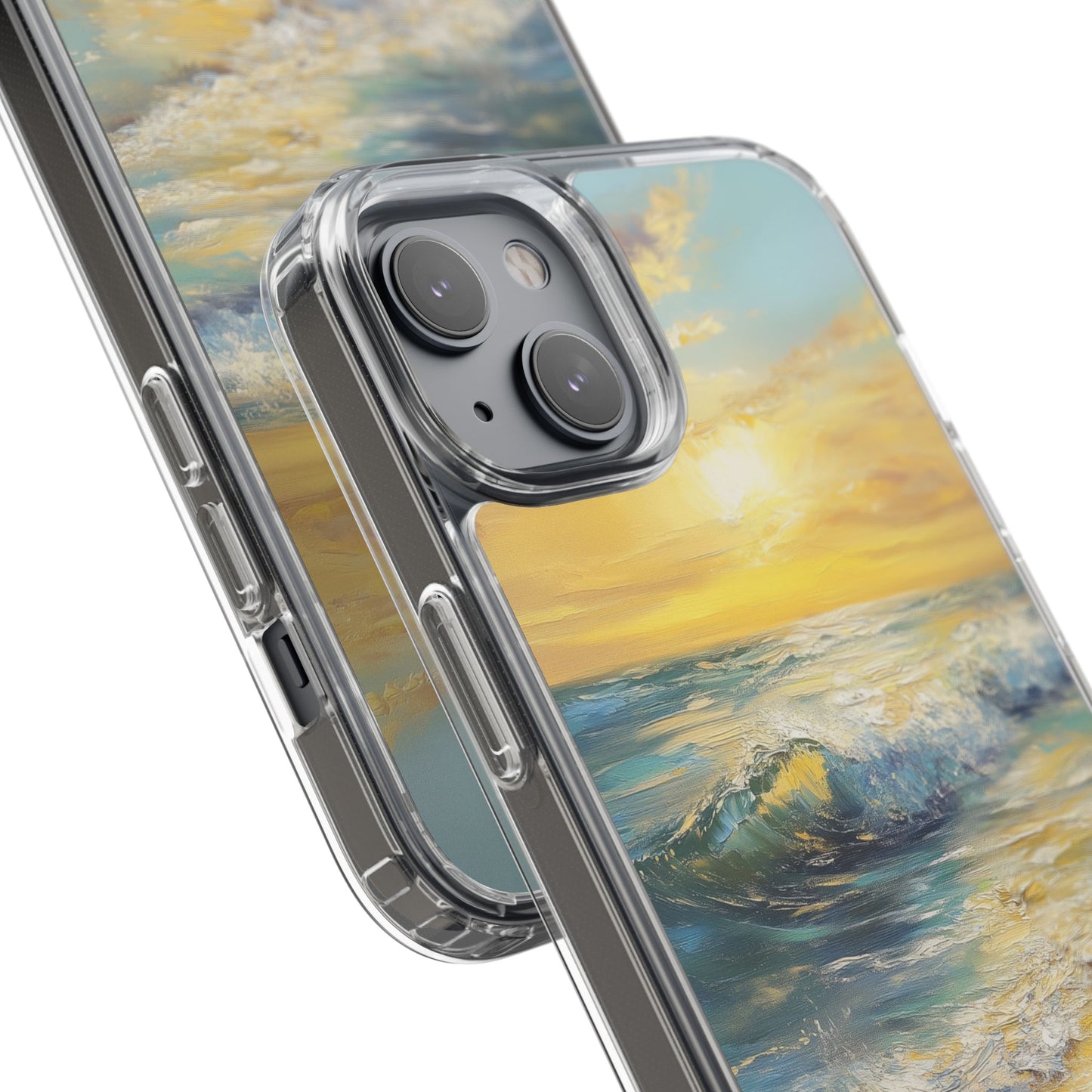 Ocean Sunset Clear iPhone Case – Radiant Coastal Glow with Vibrant Horizon Hues