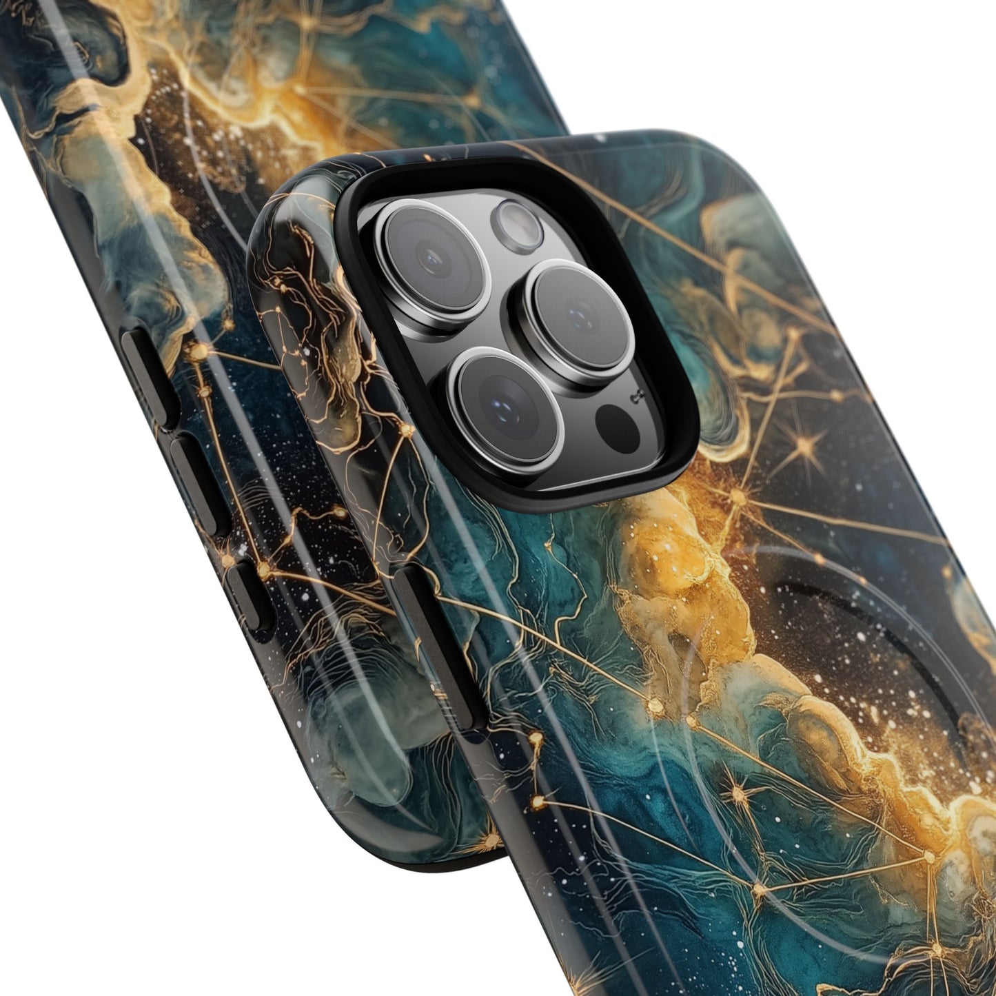 Cosmic Tough Magnetic iPhone Case - Nebula Design, Durable Protection