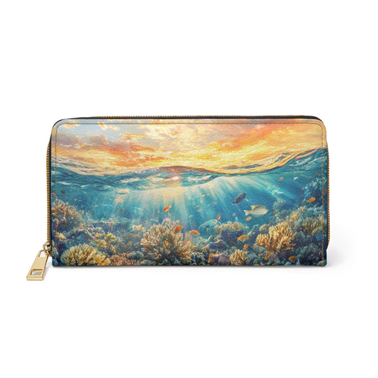 Ocean Sunrise Cell Phone Wallet Clutch
