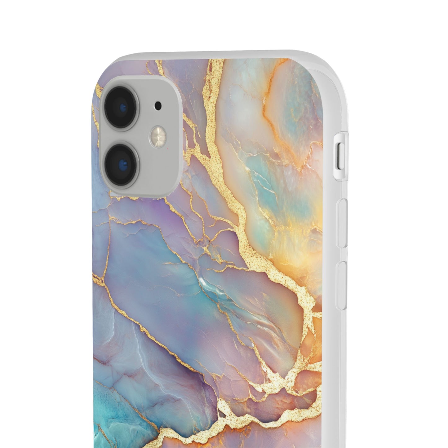 Golden Ocean Marble iPhone Flexi Case