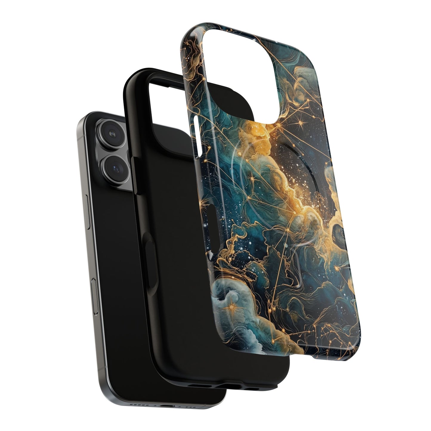 Cosmic Tough Magnetic iPhone Case - Nebula Design, Durable Protection