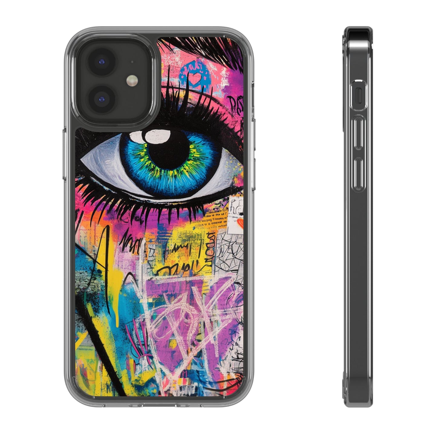 Vibrant Eye Art Clear iPhone Case - Stylish Protection for Trendsetters