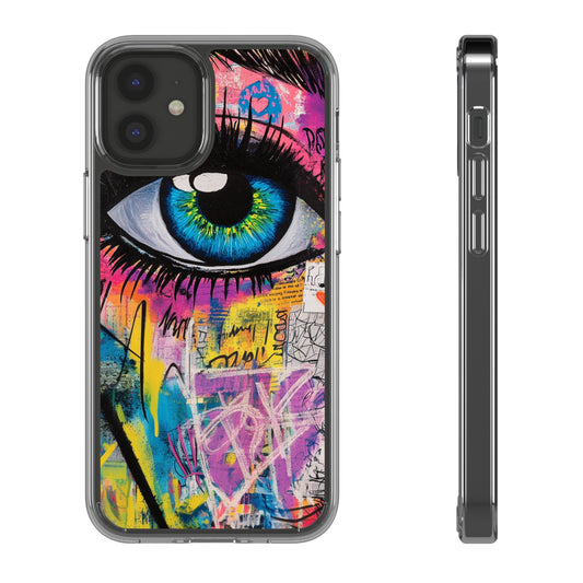 Vibrant Eye Art Clear iPhone Case - Stylish Protection for Trendsetters
