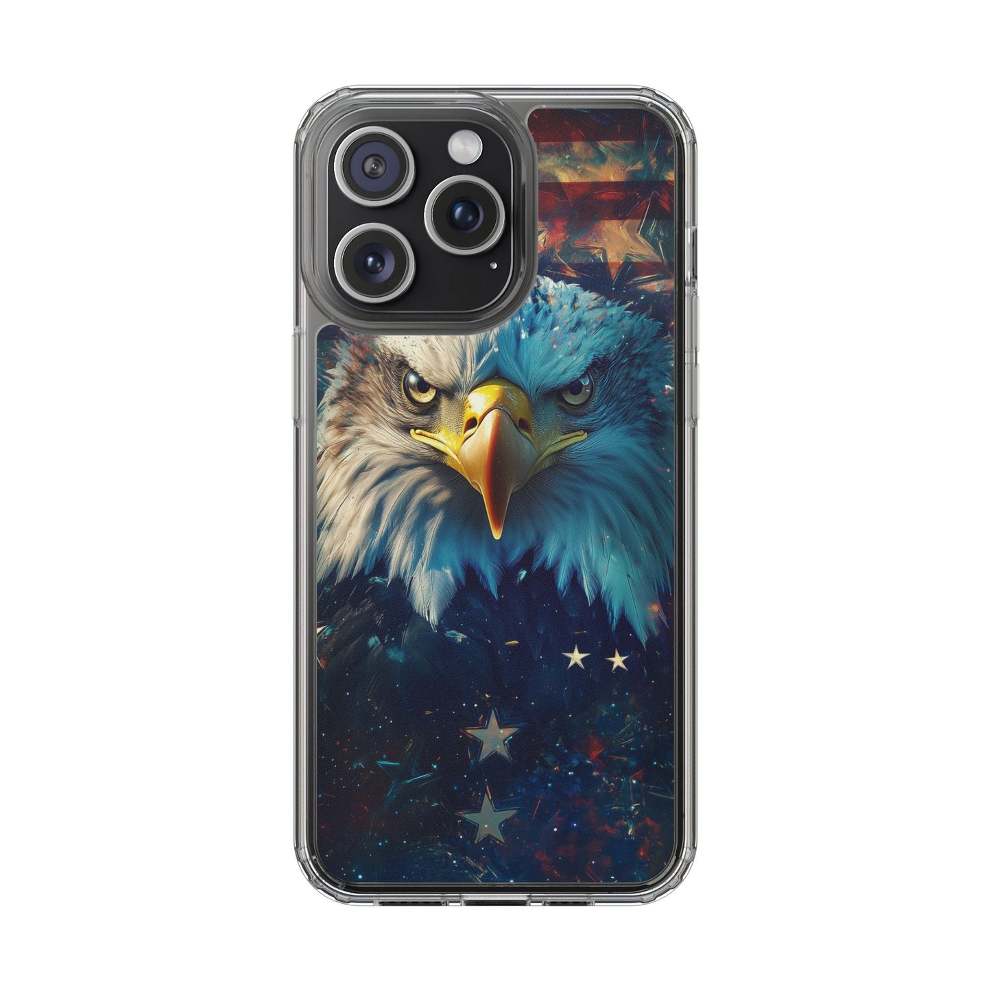 USA Eagle Design Clear Phone Case - Patriotic and Stylish