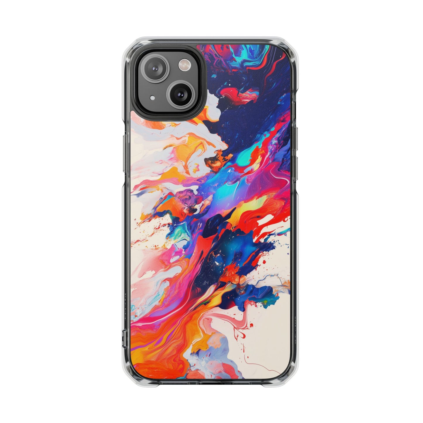 Vibrant Colorful Abstract Phone Case – Magnetic Clear Case for Bold & Stylish Protection