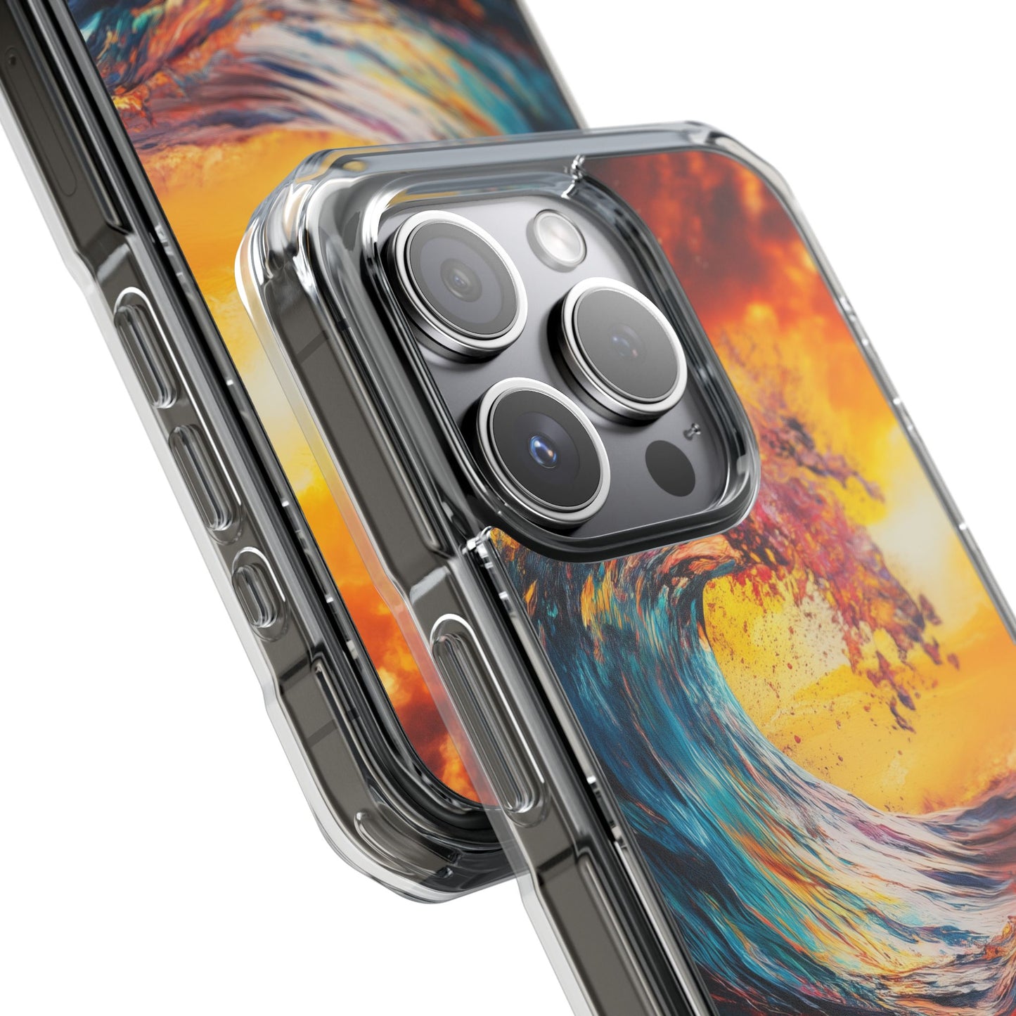 Radiant Sunset Swell Magnetic Clear iPhone Case